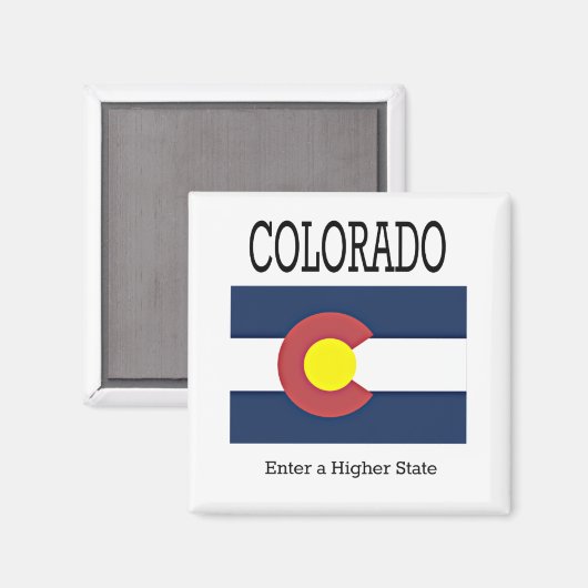 Aimant Drapeau du Colorado (Recto/Verso)