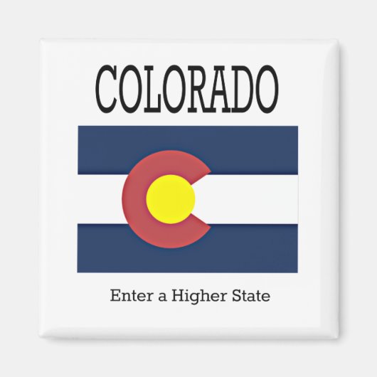Aimant Drapeau du Colorado (Devant)