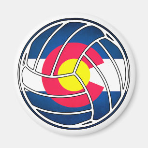 Aimant Drapeau du Colorado de volley-ball