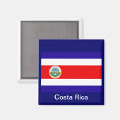 Aimant Drapeau du Costa Rica (Recto/Verso)