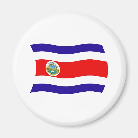 Aimant Drapeau du Costa Rica (Devant)