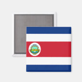 Aimant drapeau du Costa Rica (Recto/Verso)
