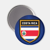 Aimant Drapeau du Costa Rica (Recto/Verso)