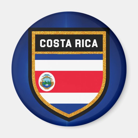 Aimant Drapeau du Costa Rica (Devant)