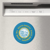 Aimant Drapeau du Dakota du Sud (In Situ (Lave-vaisselle))