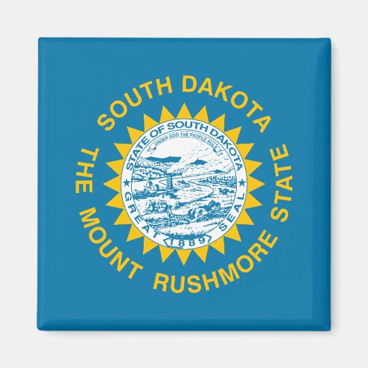 Aimant Drapeau du Dakota du Sud (Devant)