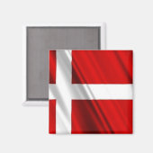 Aimant Drapeau du Danemark (Recto/Verso)