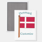 Aimant Drapeau du Danemark Thunder_Cove (Recto/Verso)