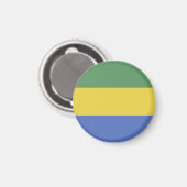 Aimant Drapeau du Gabon (Recto/Verso)
