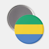 Aimant Drapeau du Gabon patriotique (Recto/Verso)