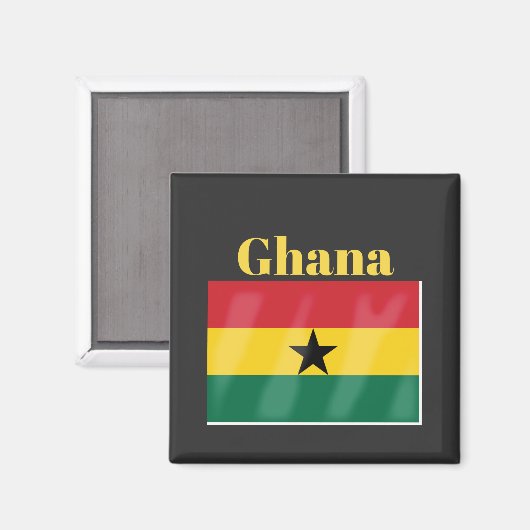 Aimant Drapeau du Ghana (Recto/Verso)