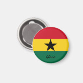Aimant Drapeau du Ghana et Africain - fans de voyages/spo (Recto/Verso)