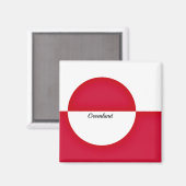 Aimant Drapeau du Groenland (Recto/Verso)