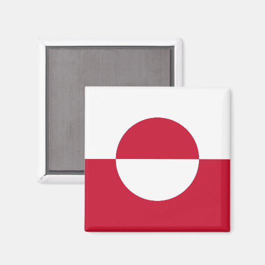 Aimant Drapeau du Groenland (Recto/Verso)