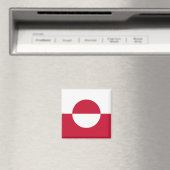 Aimant Drapeau du Groenland (In Situ (Lave-vaisselle))