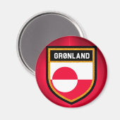Aimant Drapeau du Groenland (Recto/Verso)