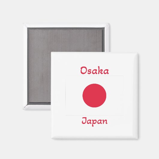 Aimant Drapeau du Japon d'Osaka (Recto/Verso)