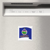 Aimant Drapeau du Kansas (In Situ (Lave-vaisselle))