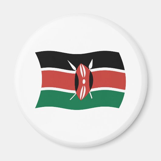 Aimant Drapeau du Kenya (Devant)