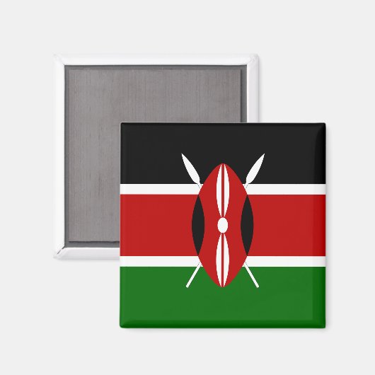 Aimant Drapeau du Kenya (Recto/Verso)