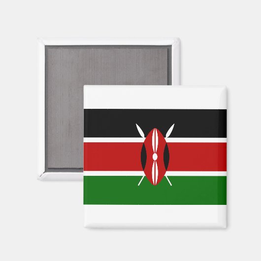 Aimant Drapeau du Kenya (Recto/Verso)
