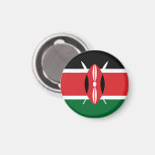 Aimant Drapeau du Kenya (Recto/Verso)