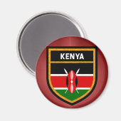 Aimant Drapeau du Kenya (Recto/Verso)
