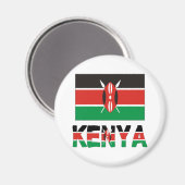 Aimant Drapeau du Kenya et du Kenya (Recto/Verso)