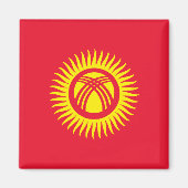Aimant Drapeau du Kirghizistan (Devant)
