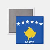 Aimant Drapeau du Kosovo (Recto/Verso)