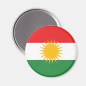 Aimant Drapeau du Kurdistan (Recto/Verso)