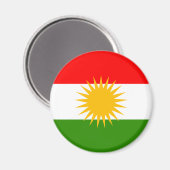 Aimant Drapeau du Kurdistan (Recto/Verso)