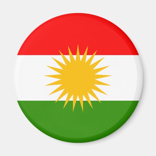Aimant Drapeau du Kurdistan (Devant)