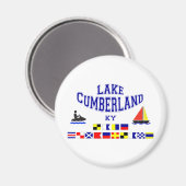 Aimant Drapeau du lac Cumberland KY Sig (Recto/Verso)