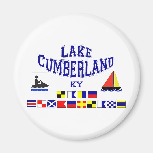 Aimant Drapeau du lac Cumberland KY Sig (Devant)