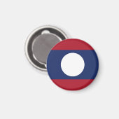 Aimant Drapeau du Laos (Recto/Verso)
