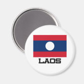 Aimant Drapeau du Laos (Recto/Verso)