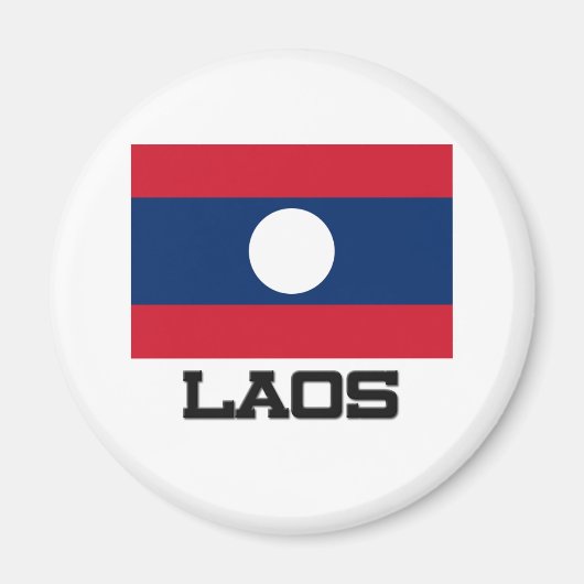 Aimant Drapeau du Laos (Devant)