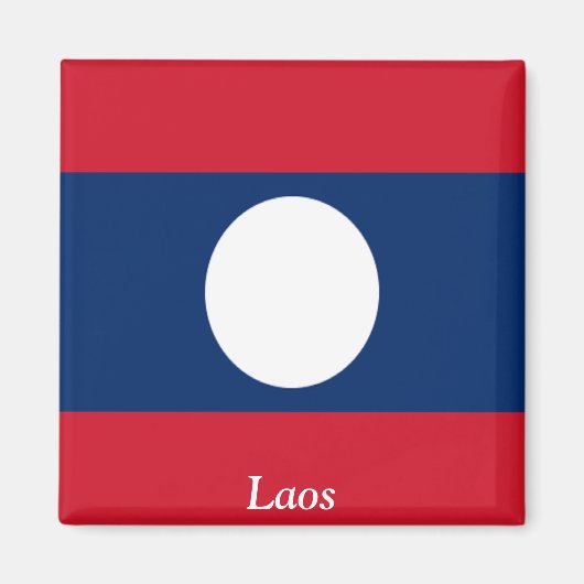 Aimant Drapeau du Laos (Devant)