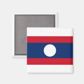 Aimant Drapeau du Laos (Recto/Verso)