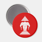 Aimant Drapeau du Laos (1952-1975) - ທຸ ງ ຊ າ ດ ລ າ (Recto/Verso)
