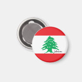 Aimant drapeau du Liban & Voyage Liban /fans sportifs (Recto/Verso)