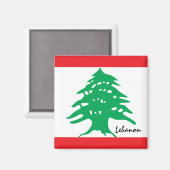 Aimant drapeau du Liban & Voyage Liban /fans sportifs (Recto/Verso)