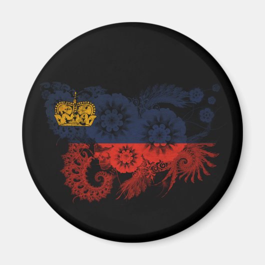 Aimant Drapeau du Liechtenstein (Devant)