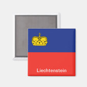 Aimant Drapeau du Liechtenstein (Recto/Verso)