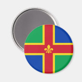 Aimant Drapeau du Lincolnshire (Recto/Verso)