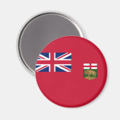 Aimant Drapeau du Manitoba (Recto/Verso)