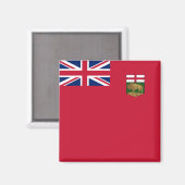 Aimant Drapeau du Manitoba (Recto/Verso)