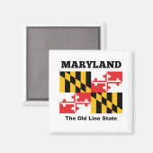 Aimant drapeau du Maryland (Recto/Verso)