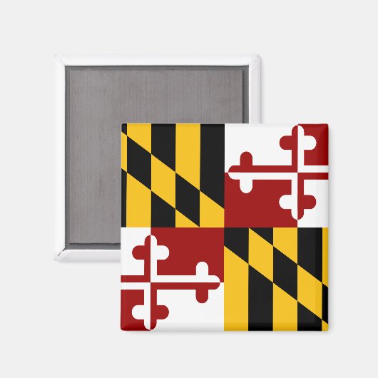 Aimant Drapeau du Maryland (Recto/Verso)